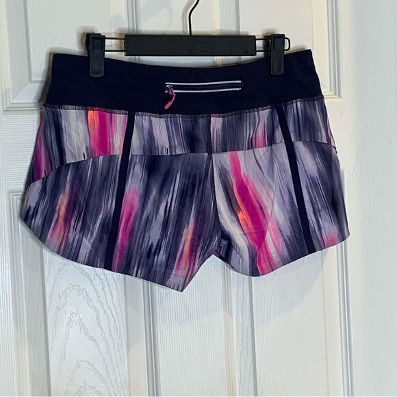 Lululemon Run Speed Mirage Deep Indigo Black Naked Seam Shorts Size 6 - Picture 4 of 11